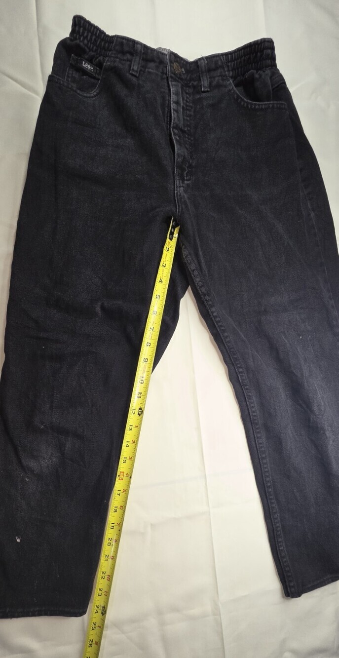 Lee Original Jeans Women Elastic Waist, High Rise, Relaxed Fit, Size 16 Sku 0247